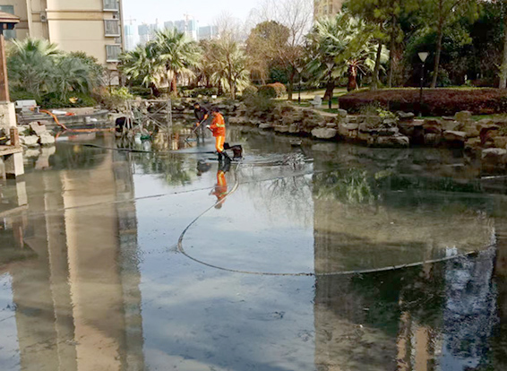 宁国景观池淤泥清理